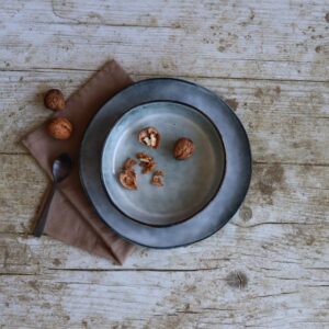 ARONAL 20 cm kausitaldrik – sinakashall kivikeraamika