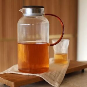 KARL 2L Amber Borosilikaatklaasist Kann käepidemega