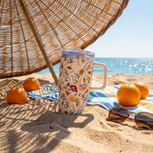 Marbella 700 ml reisikruus käepideme ja integreeritud joogikõrrega.